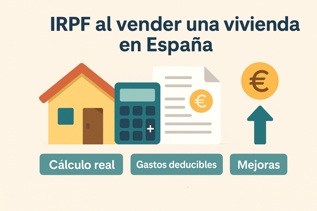 IRPF venta vivienda 2025 cálculo real