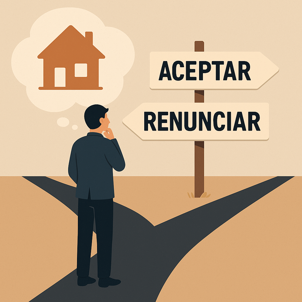 aceptar o renunciar herencia vivienda